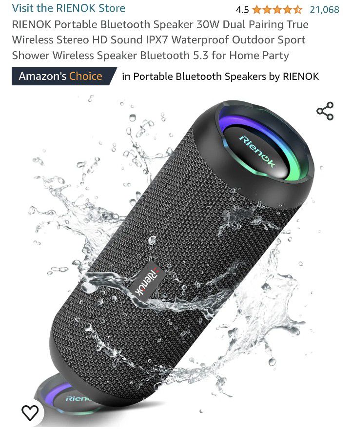 New In Box (Used One Time) Portable Bluetooth Speaker 