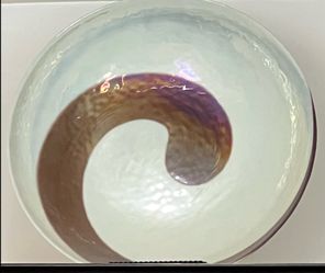 Large Iridescent Wave Art Glass Decorative Centerpiece Bowl