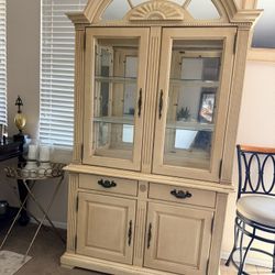 Glass Beige Cabinet 