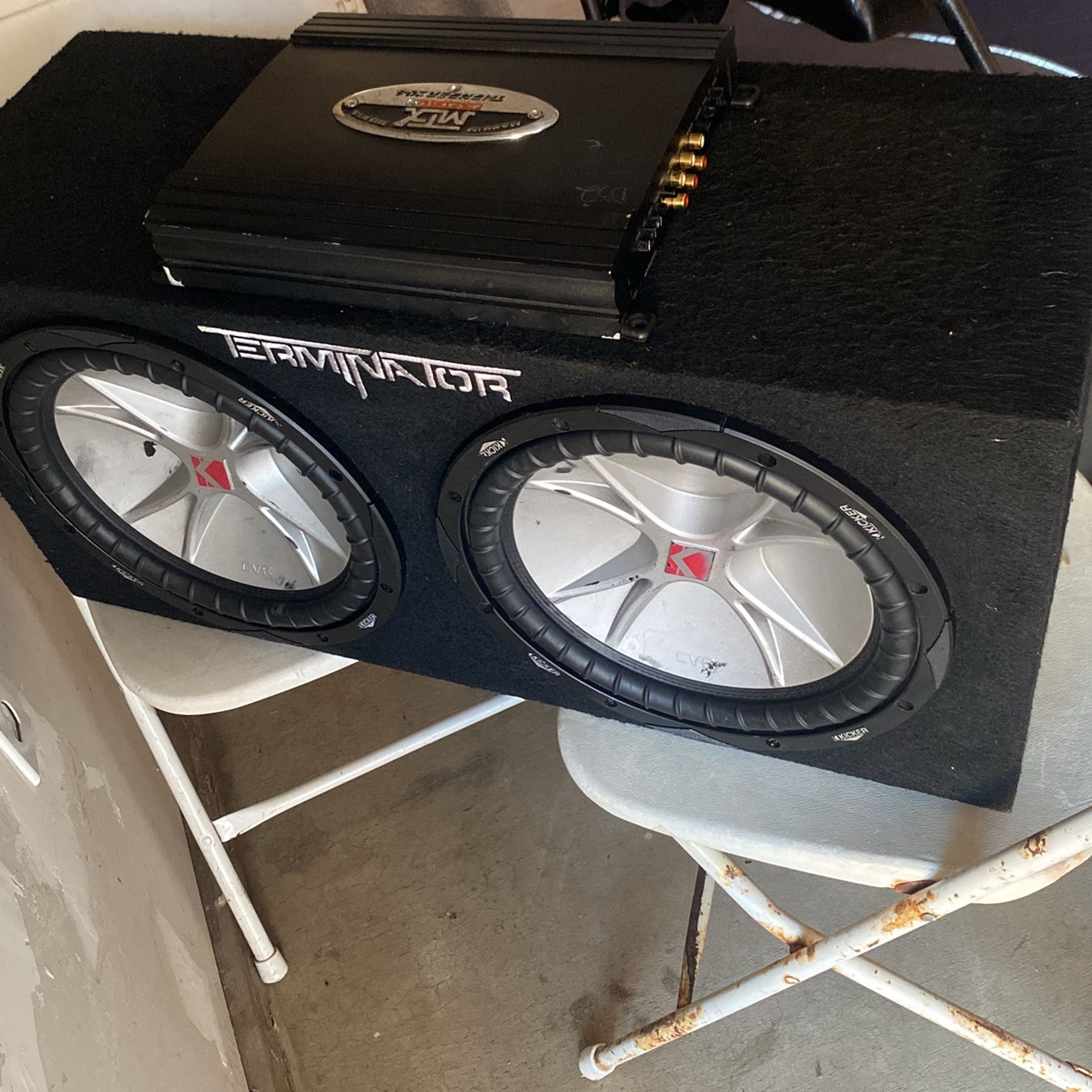 Kickers 2-12’s Info On Pictures ,  With Amp , 2000 Wtz