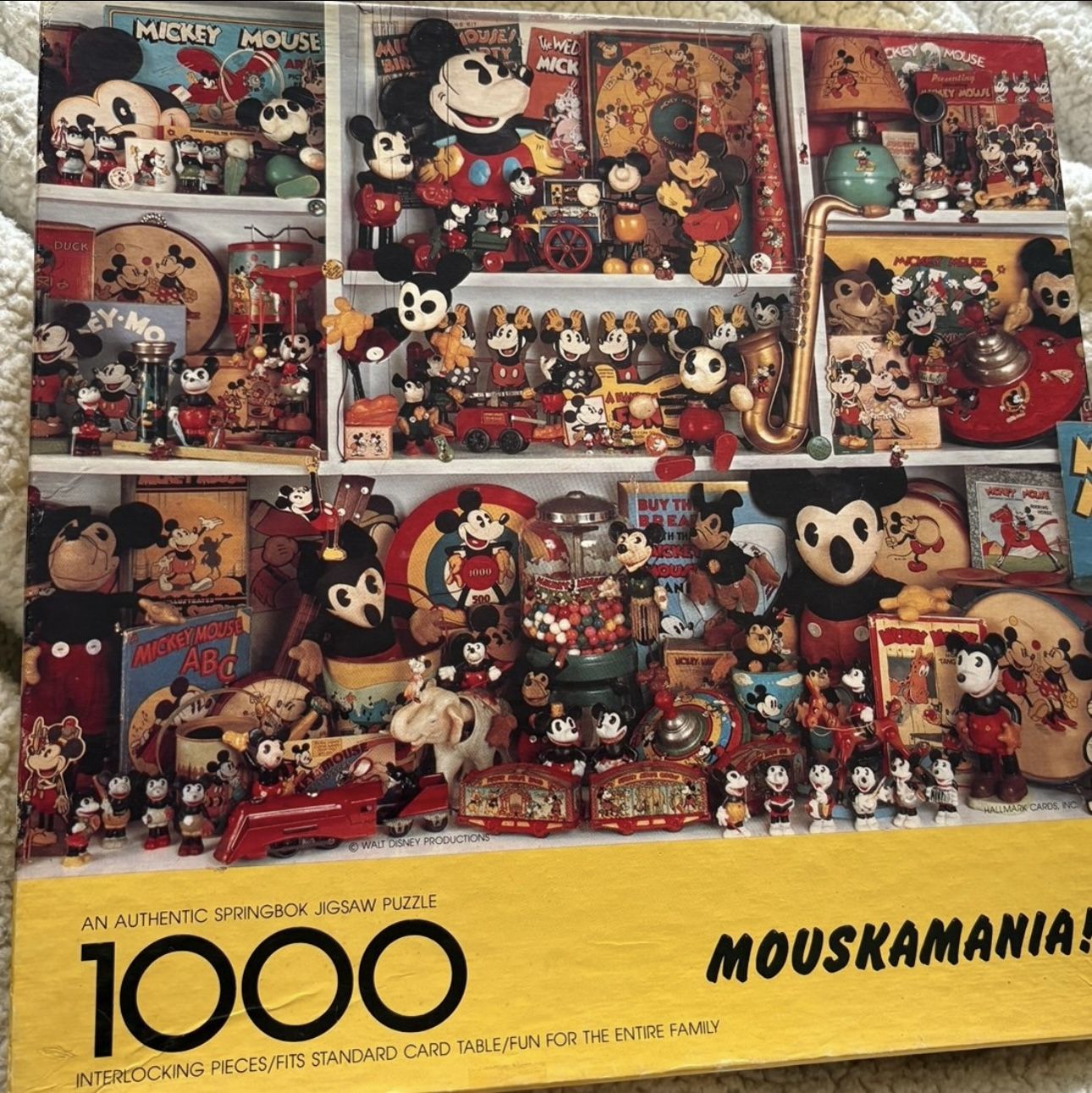 Vintage Mouskamania, Mickey Mouse Jigsaw Puzzle, 1000 Pieces, Springbok.