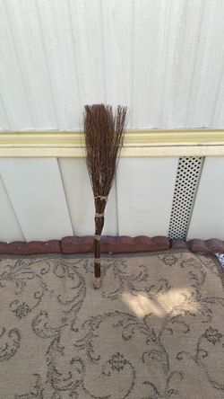 Costume for Halloween accessories natural witch broom rustic