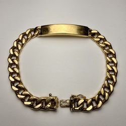 18K Yellow Gold Cuban Link Bracelet – 22.32g – 8.5” (Hollow, Chunky Look)
