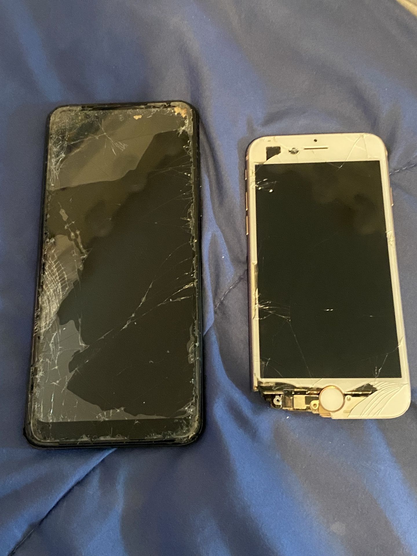 Iphone 8 & Motorola G Power 2022 Broken Phones for Parts