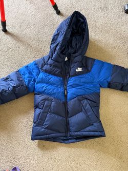 Youth blue Nike puffer jacket