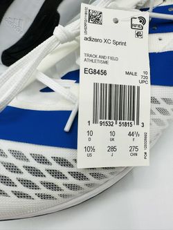 Adidas ADIZERO XC SPRINT Men's White Running Shoes Spikes EG8456 Size 10.5  New! for Sale in Millux, California - OfferUp