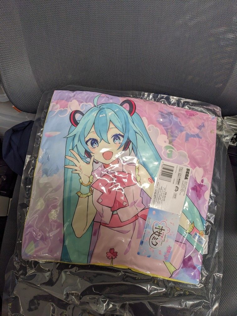 Sega Hatsune Miku Sakura Miku Cushion Pillow (New With Tag, Unopened Package)