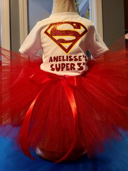 Super Girl Birthday Tutu Outfit 