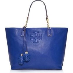 Authentic tory burch blue thea tote bag