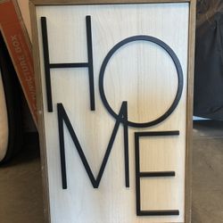 Modern Farmhouse “HOME” Framed Wall Decor