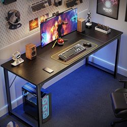 Huuger Modern Simple Office Desk, 63 Inch, Gaming & Writing Desk, Large Desk