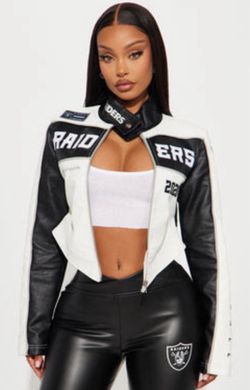Raider faux leather defense jacket