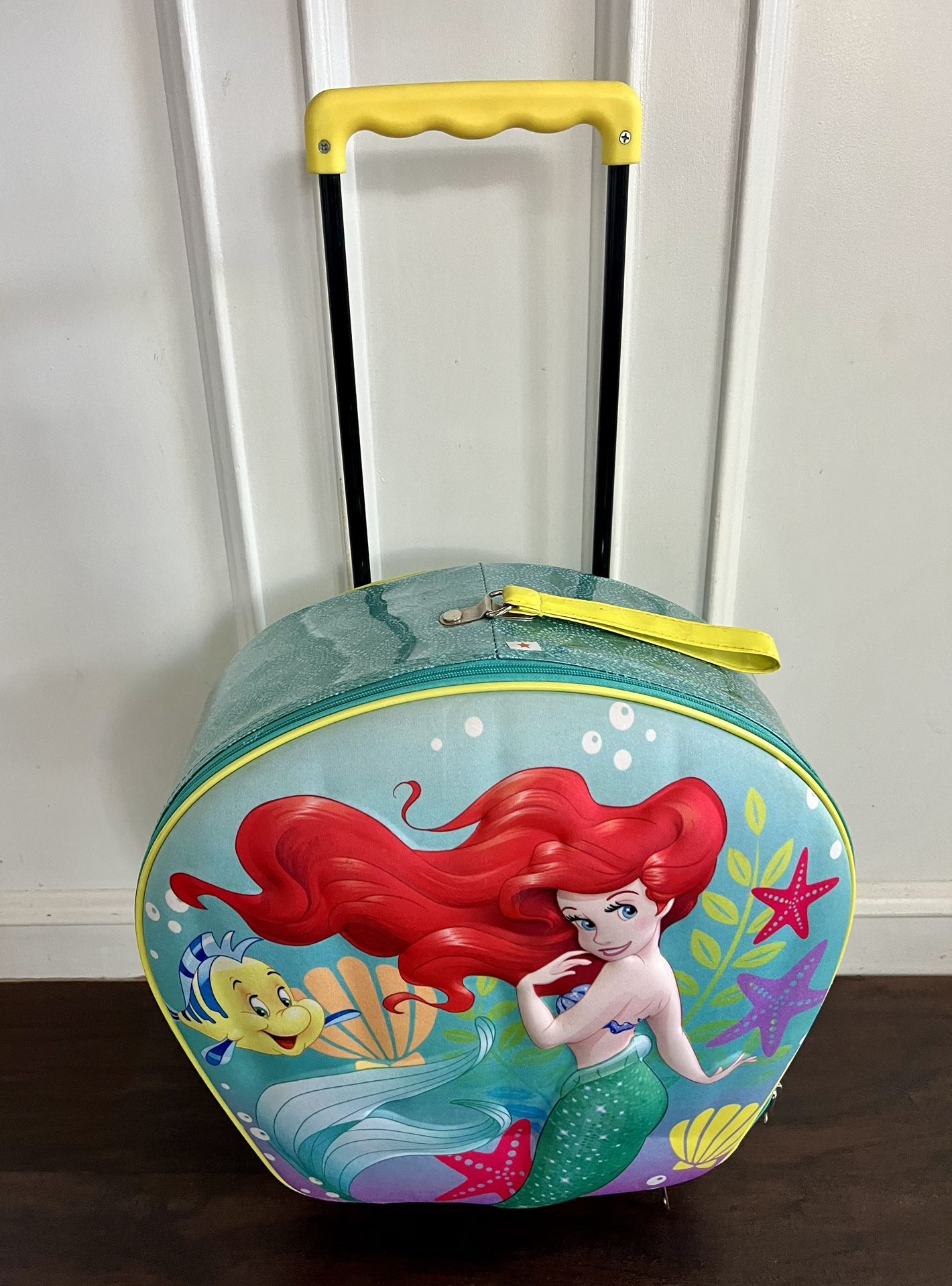 Rare Disney Store The Little Mermaid Ariel 3D Glitter Child Size Luggage