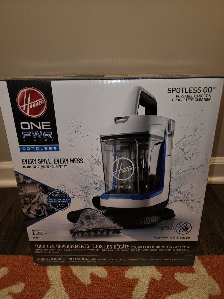 Hoover ONEPWR Spotless GO Cordless Portable Carpet Spot Cleaner BH12001 (CARPET CLEANING lequid free)