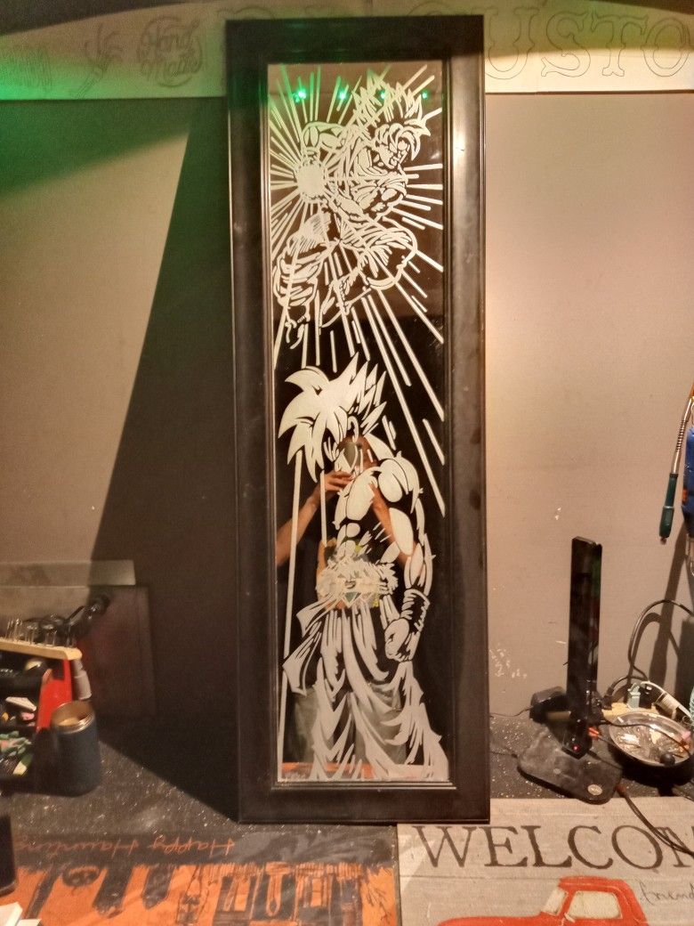 Hand Engraved Dragonball Z Mirror