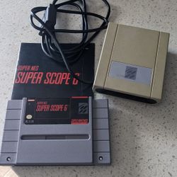 Super Nintendo Super Scope Receiver, Cartridge And Instruction Booklet