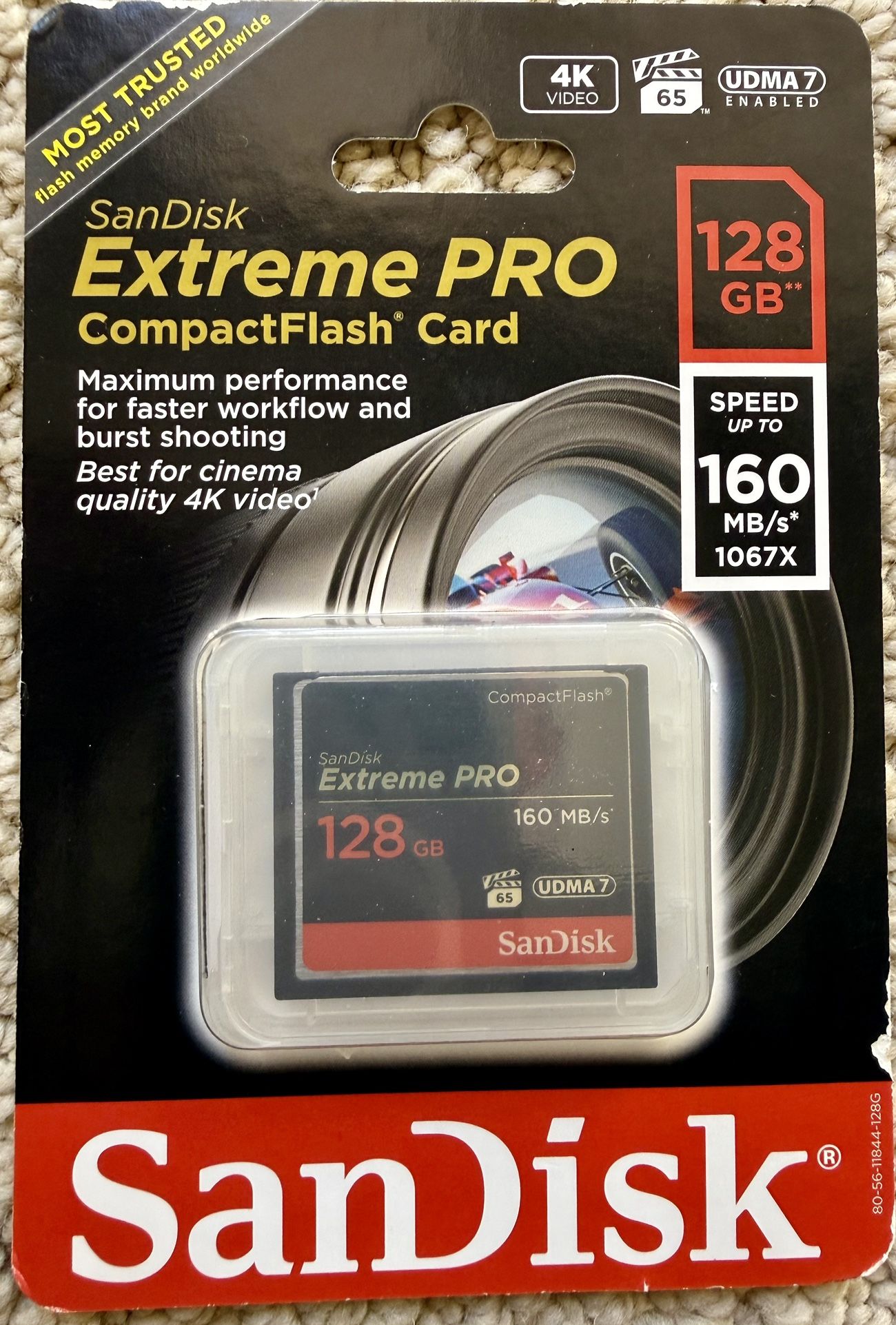 SanDisk 128 GB Extreme Pro Compact Flash