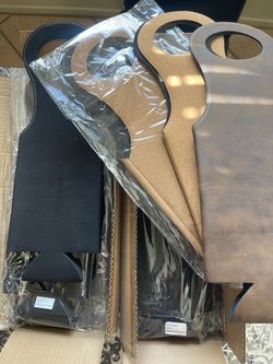 Premium Laserable Leatherette Wine Tote Bags (Lot of 22)