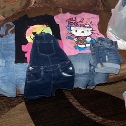 Have A Lot Of Clothes Two Shorts Overalls a bunch of shirts for girls a bunch of shorts for girls