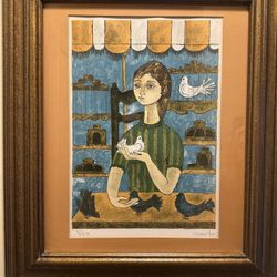  lithograph titled "Melancholic Muses II" by the Spanish artist Vicenç Caraltó