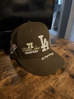 Size 7 LA Dodgers Brown fitted 5 patch Exclusive