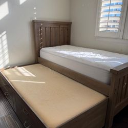 Bedroom Set living Spaces 1 Bed With Mattress And 2 Set Of Drawer