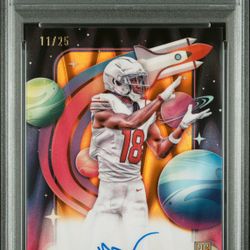 2024 Topps Cosmic Chrome: Marvin Harrison Jr Auto /25 RC PSA 9 LOW POP  