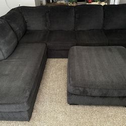 Altari 2-Piece Sectional with Chaise and Altari Oversized Accent Ottoman