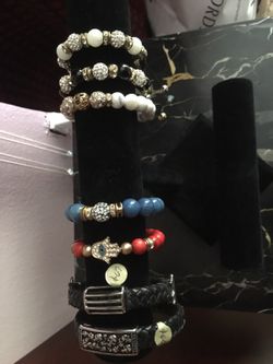 Semi precious stone bracelets 18$ each custom made