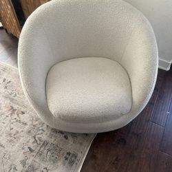 West Elm Bouclé Swivel Chair – Great Condition