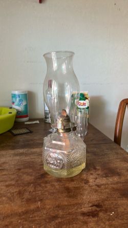 Glass Oil Kerosene Lamp with Chimney