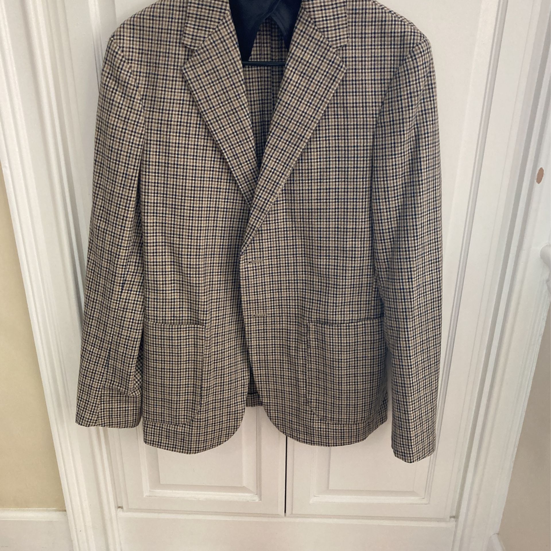 Men’s 40 Sports Coat Linen Blend EUC