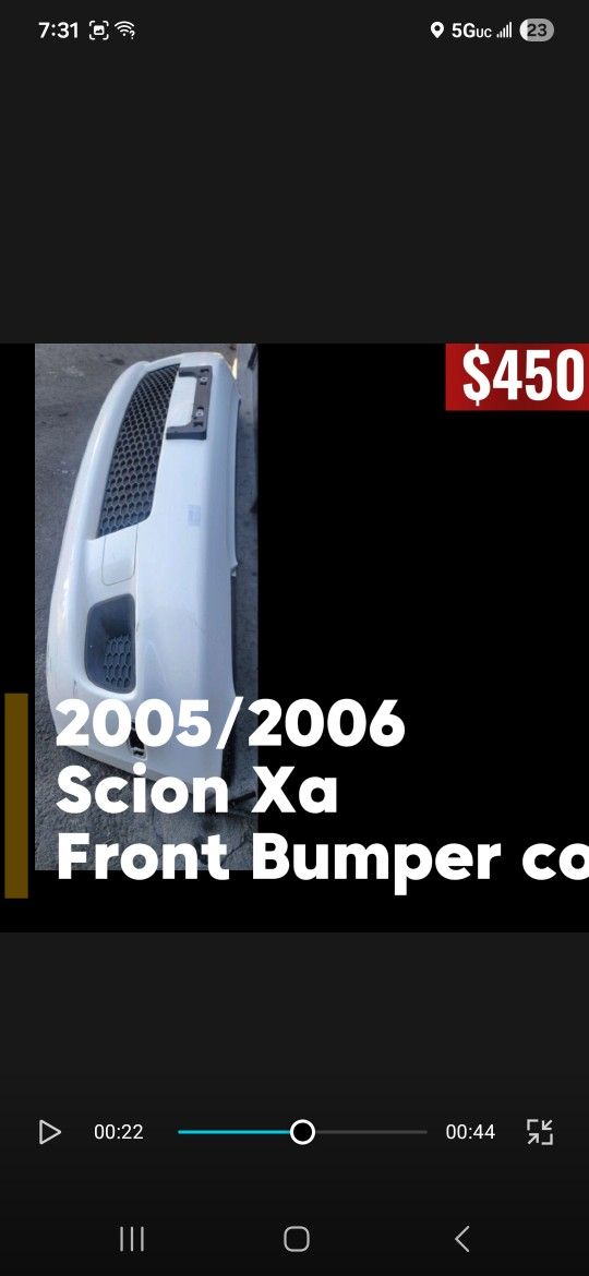 2005-2006 Scion Xa Front Bumper Cover 