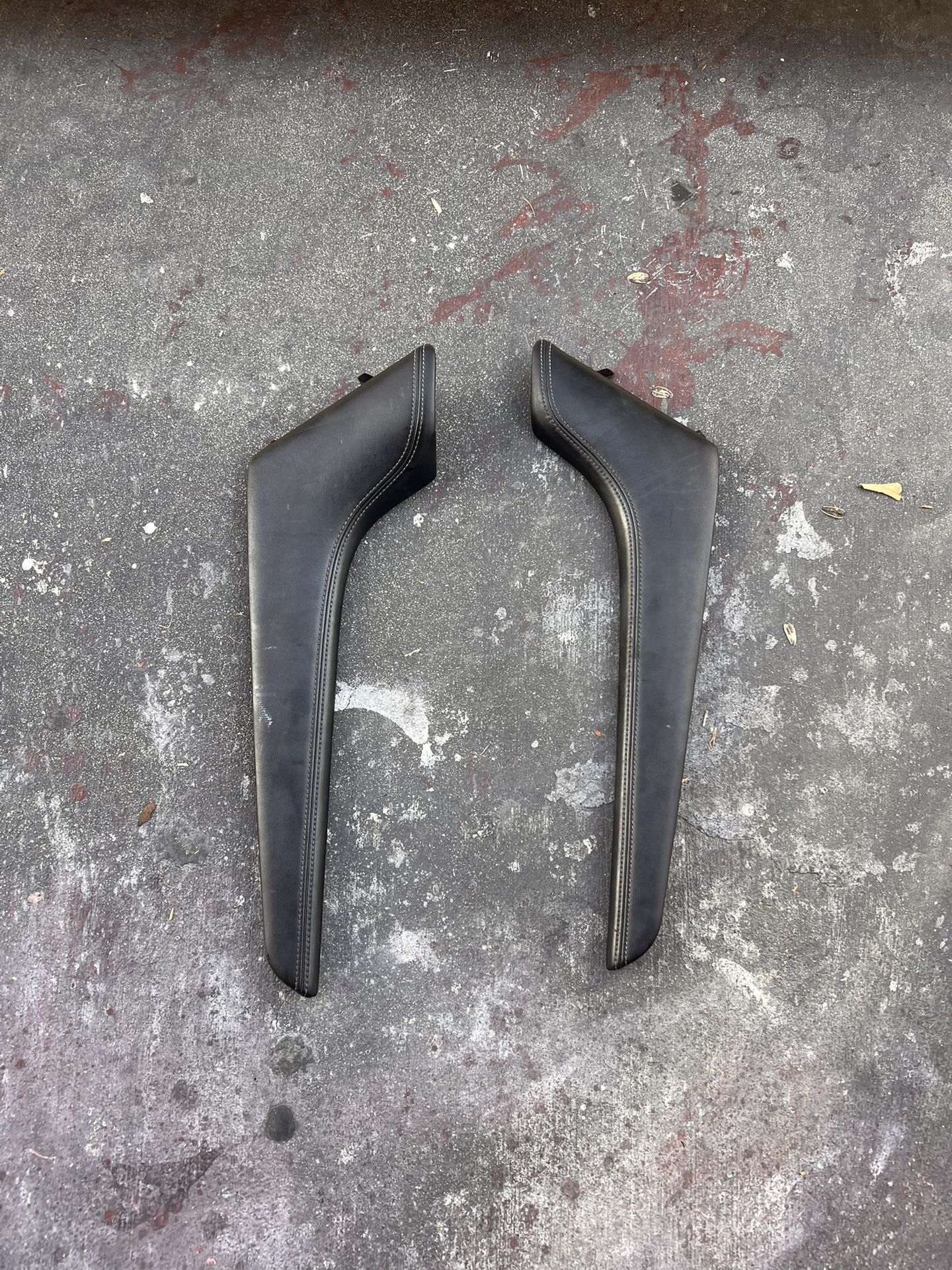 2014-2024 Infiniti Q50 Left & Right Center Console Trim Set Black RED STITCHES
