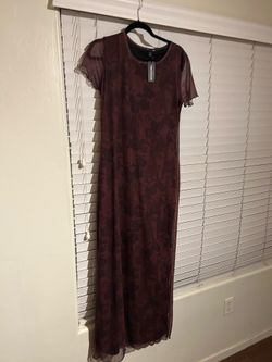 Pretty little things mesh brown floral dress size 12