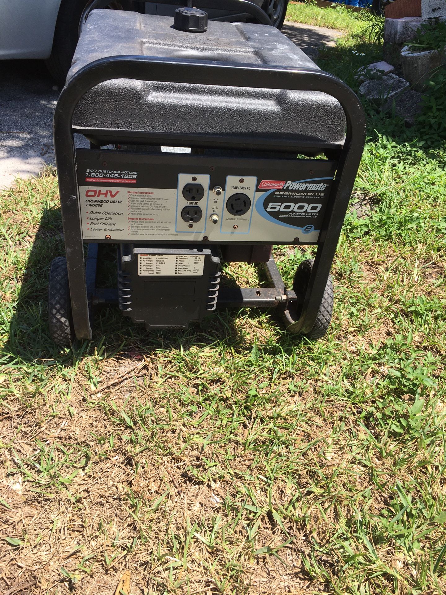 MUST SEE GENERATOR 6250 Watts [in great condition] (BRAND COLEMAN