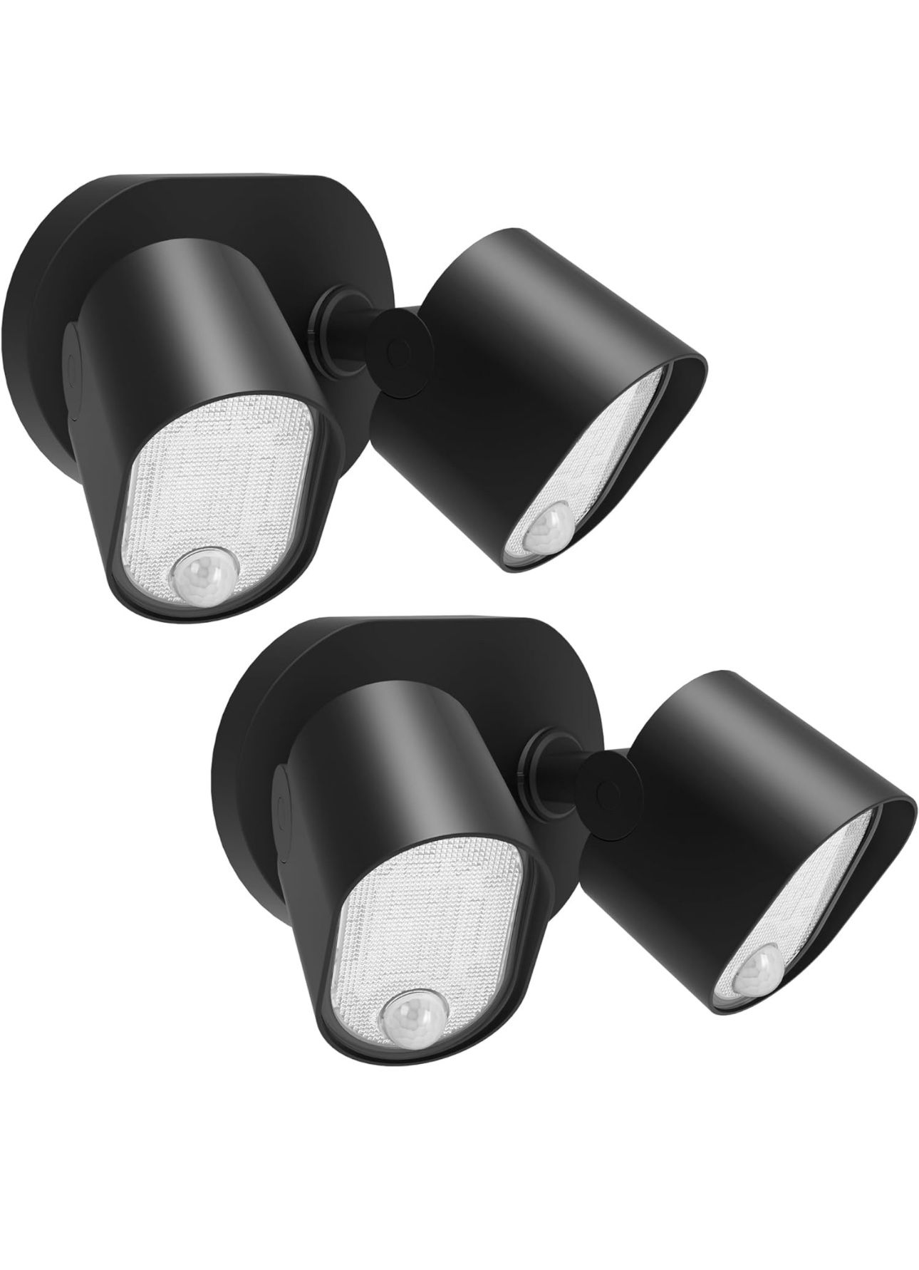 LUTEC 2 Pack 35W 2500LM LED Security Lights with 2 Sensors, Motion Sensor Outdoor Lights 5000K Dusk to Dawn, IP65 Waterproof 240 Wide Angle Security L