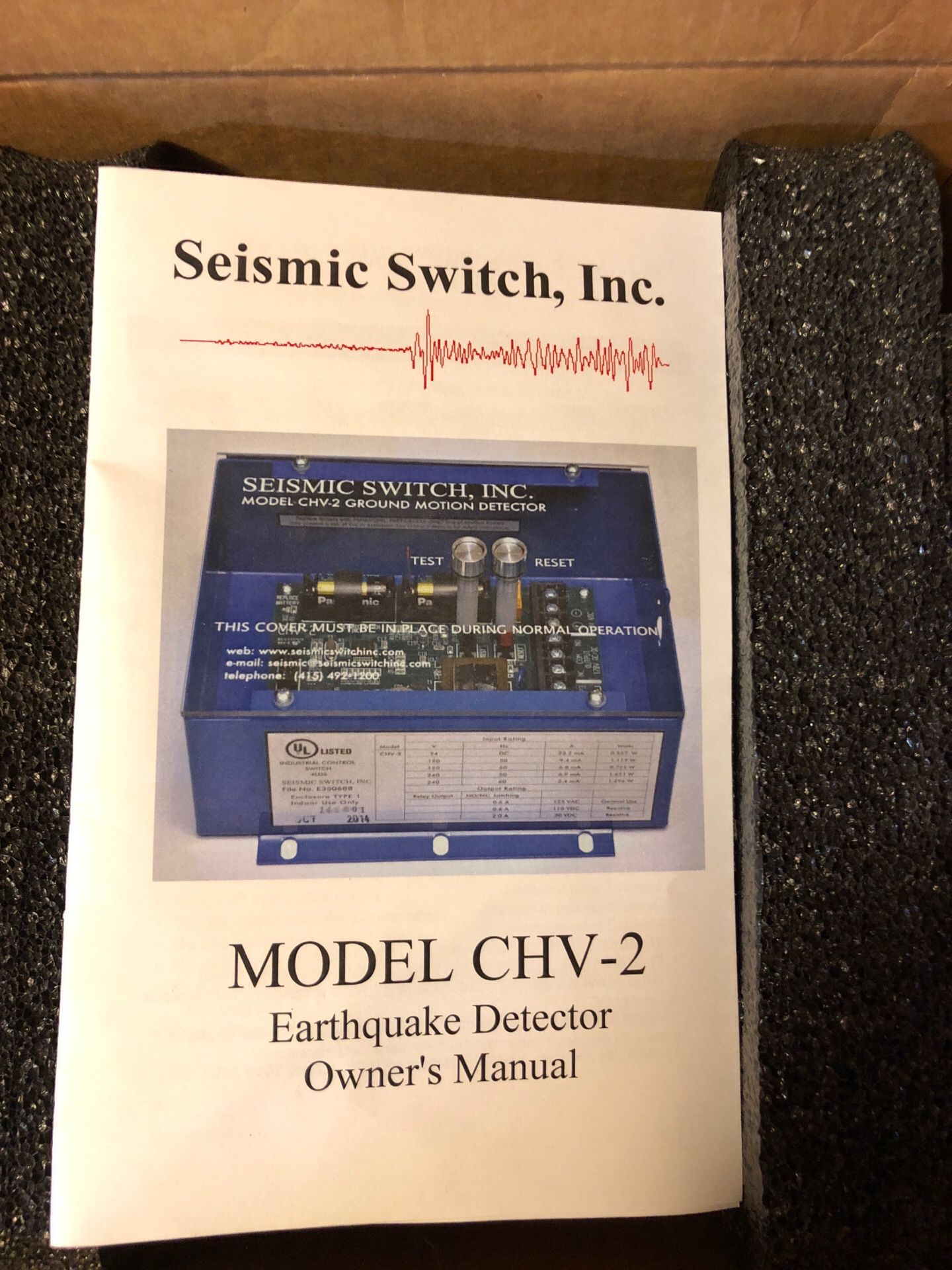 Seismic Switch CHV-2