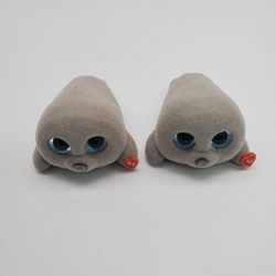 ( 2 ) Ty Beanie Mini Boo ( Neal ) the Grey Seal 2 inches Series 3 Collectible