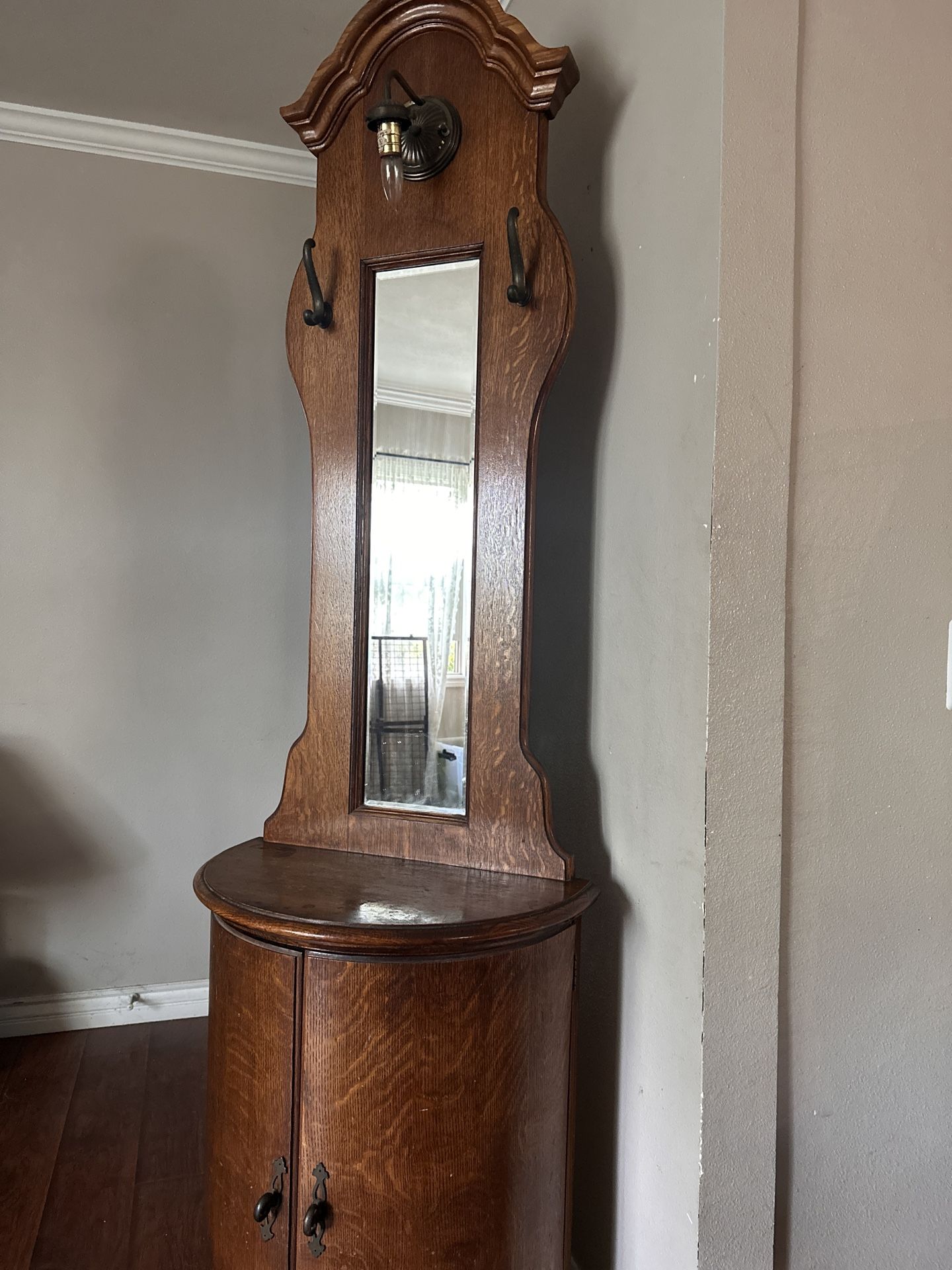 Hall Tree Vintage Furniture With Mirror