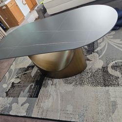 Hobart-Oval Matte Sintered Stone Dining Table 71