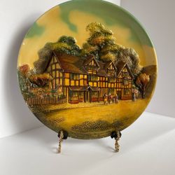 W.H. Bossons Of England Chalkware Plaque Mid Century Wall Hanging Shakespeare’s Birthplace