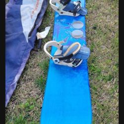 Snow Board With Binders And A Bag