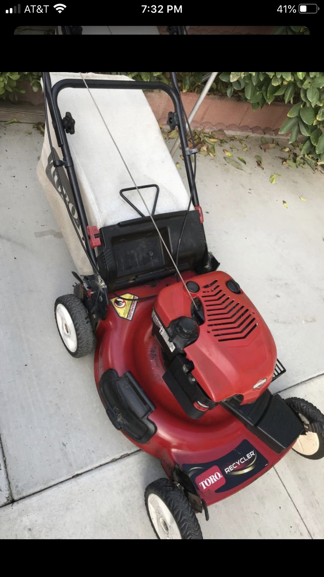 Toro lawn mower with trans mission runs good