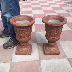 New Flower Pots Made Out Of Cement Perfect Gift 