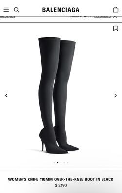 BALENCIAGA WOMEN'S KNIFE 110MM OVER-THE-KNEE BOOT IN BLACK