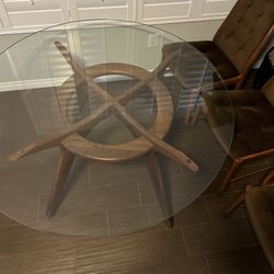 Vintage Adrian Pearsall Compass Dining Table 48” Round 
