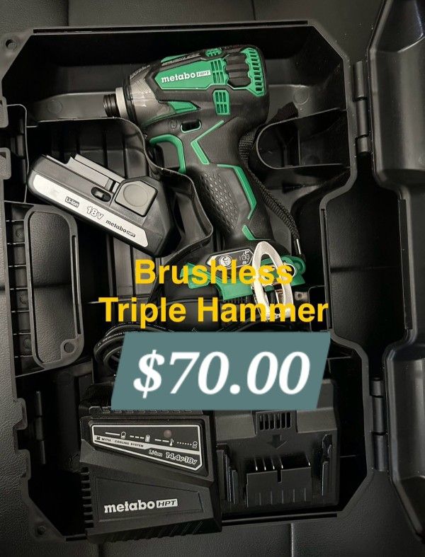 Metabo Impact Drill Triple Hammer $70.00 New Brushless 