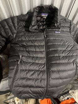 Patagonia Men’s Down Sweater Black Puffer Jacket Large