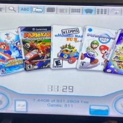 NINTENDO WII + 500 GAMECUBE and WII GAMES and Over 6000 Retro Games
